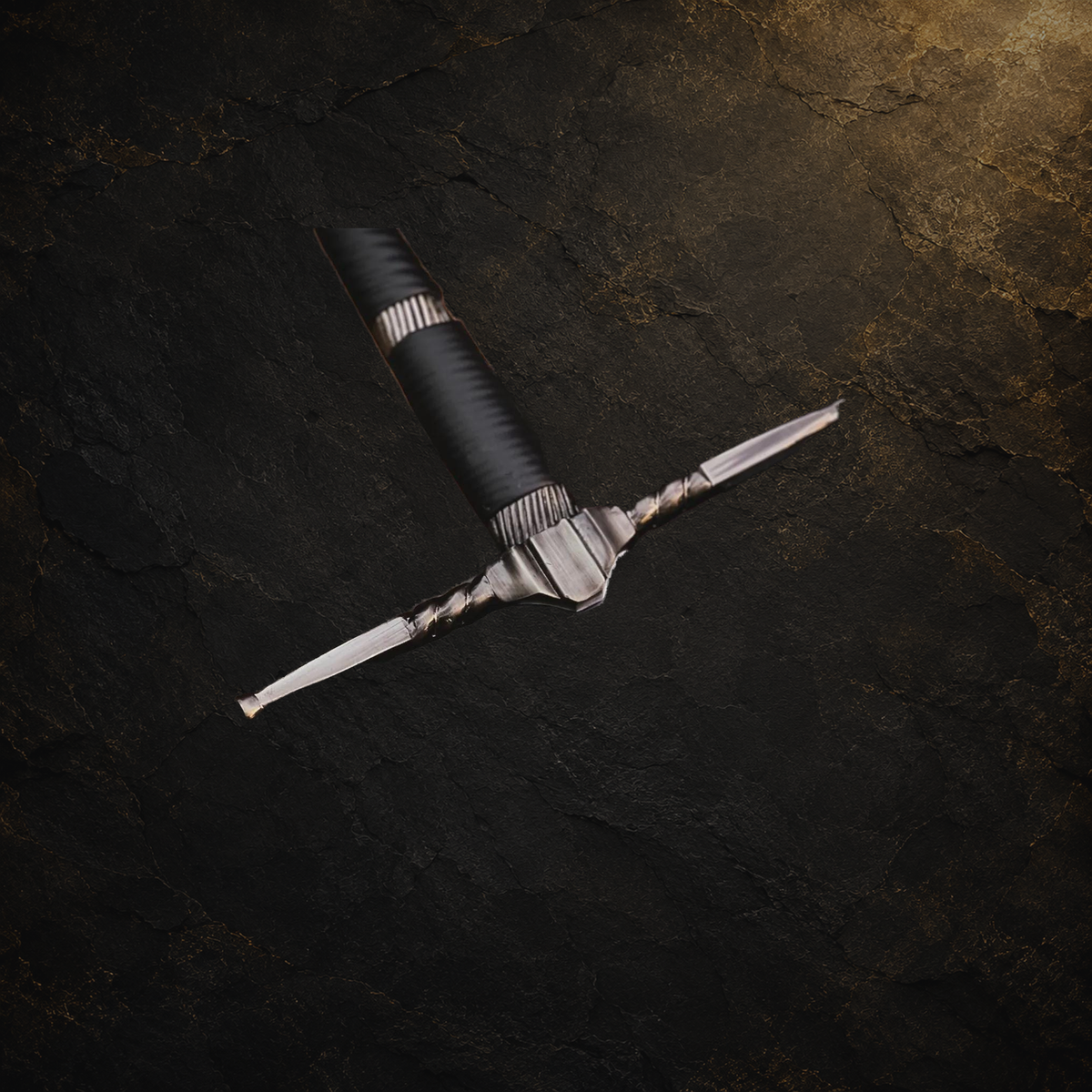 Witcher display sword replica and available variations, view 9 on charcoal slate background
