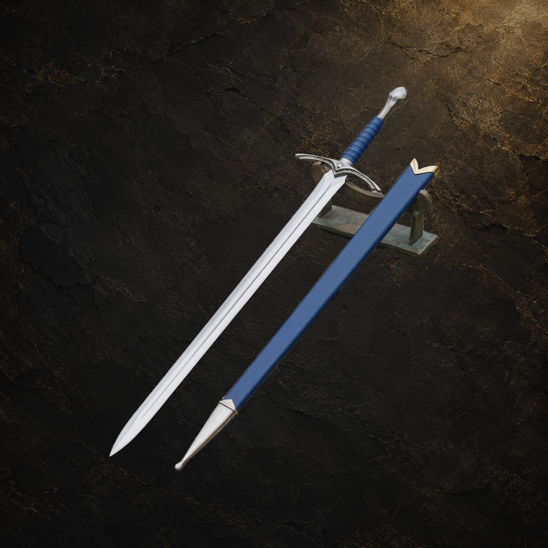 Blue Wizard Sword Replica with Scabbard – Fantasy Cosplay Sword