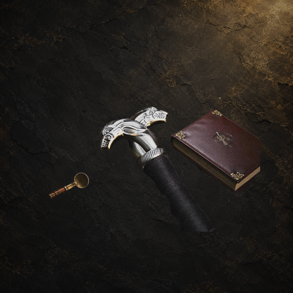 Witcher display sword replica and available variations, view 4 on charcoal slate background