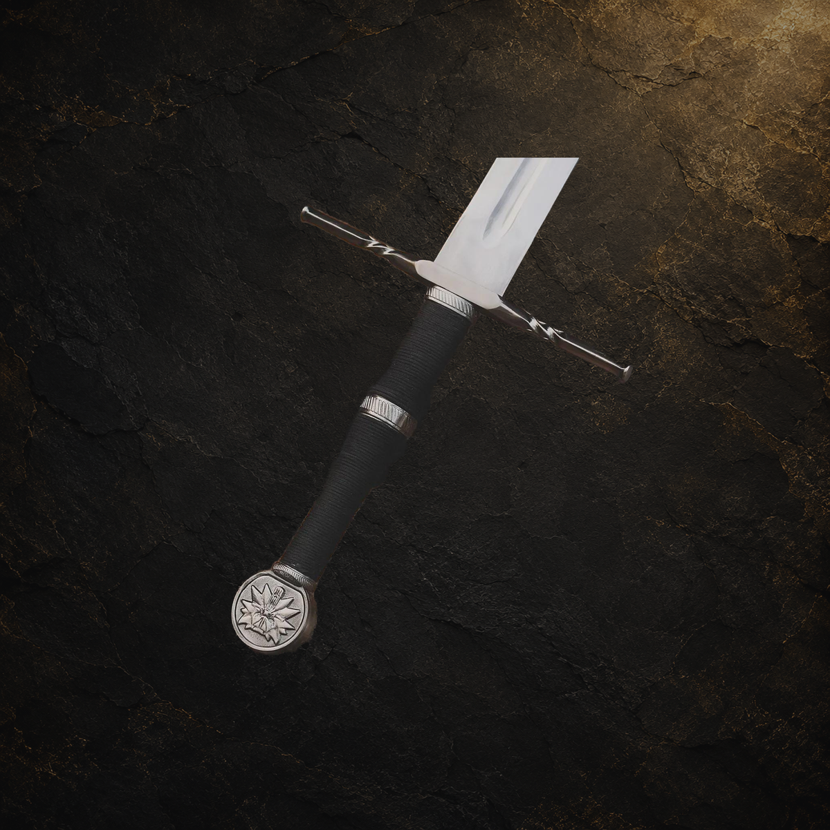 Witcher display sword replica and available variations, view 7 on charcoal slate background
